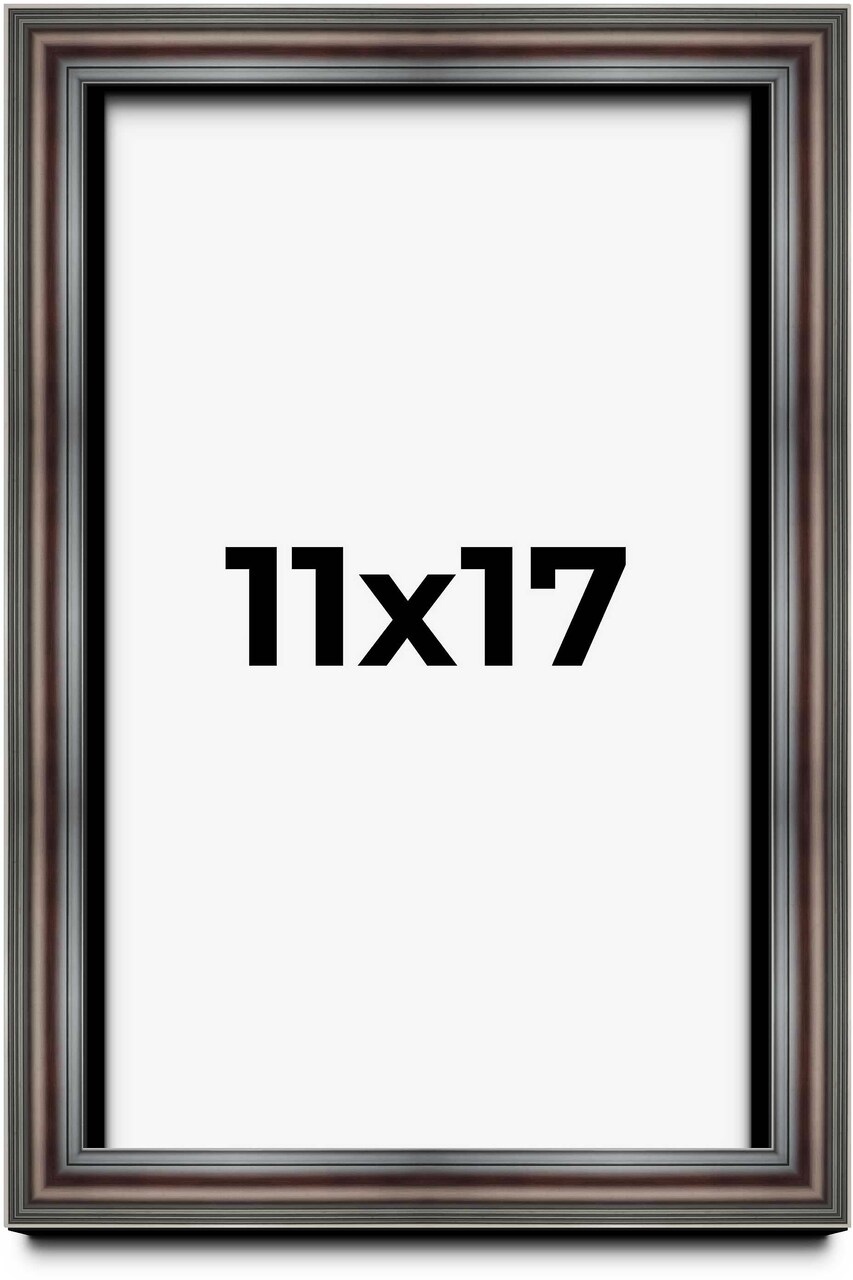11x17 Deep Shadow Box Picture Frame with UV-Resistant Acrylic & Acid Free Backing, Available in 4 Finishes - Gold, Silver, Brown, White